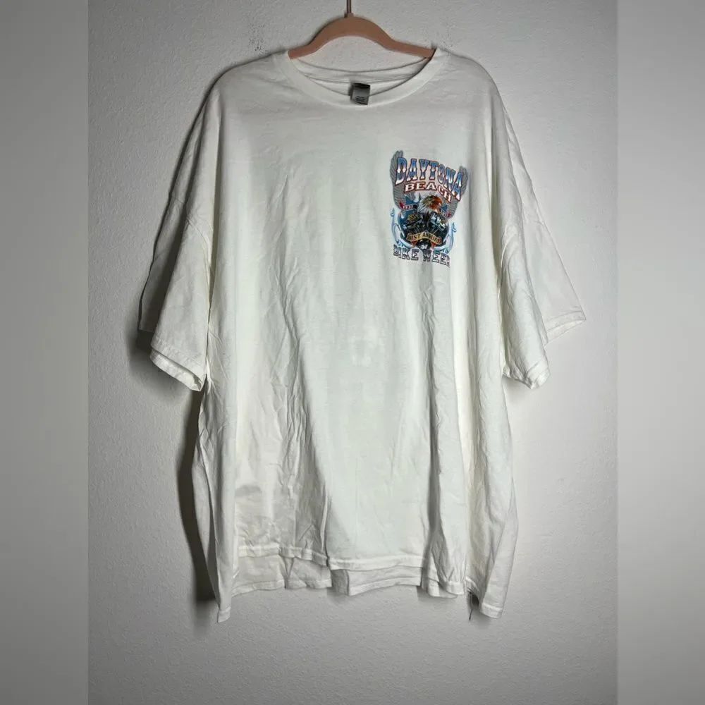 Gildan Daytona Beach Bike Week Men’s White T-shirt Size 4XL